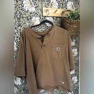 𖤓 cropped and bleached cathartt top